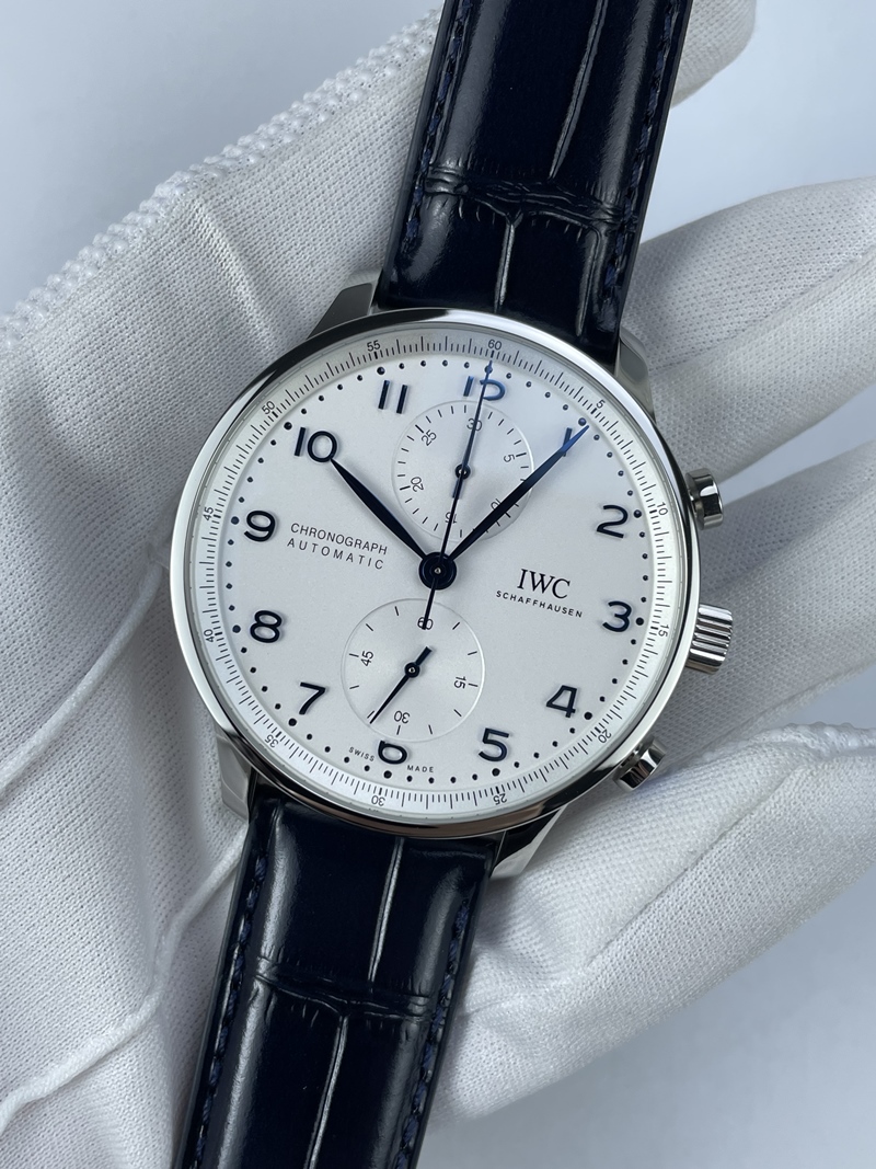 (준비완료/특급배송)NO.2411/ZF공장 V3 IWC IW3716 포루트기저 화이트다이얼 블루핸즈 가죽