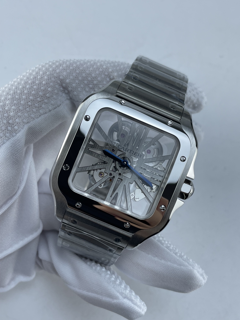 (당일출고/2~3일도착)NO.6/AF공장 산토스 드 까르띠에 40미리 스켈레톤다이얼 스틸브레이슬릿